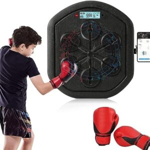 KURKUR Smart Boxing Machine, Portable Music Boxing Smart Boxinghine, Wall Mounted Boxing Workout Boxing Reaction Target Boxinghine Boxing Equipment for Training/Children/Amateur Fitness