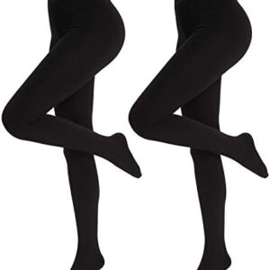 MANZI Fleece Lined Tights Women 800D Winter tights(Pack of 2)