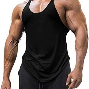 Men's Cotton Workout Tank Tops Dry Fit Gym Bodybuilding Training Fitness Sleeveless Muscle T Shirts