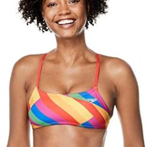 Speedo Women's Swimsuit Top Bikini Endurance Strappy Back Demi