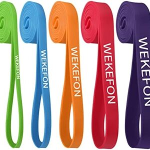 WEKEFON Pull Up Assistance Bands Thick Heavy Duty Resistance Bands Set for Men & Women, Exercise Bands Stretch Workout Band for Body Training, Crossfit Mobility Fitness Assist Bands Set of 5