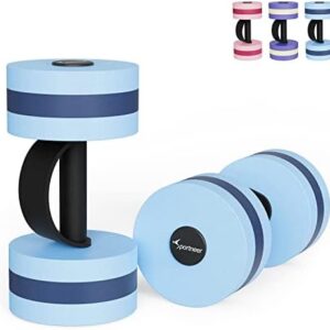 Water Weights Aquatic Exercise Dumbbells: Sportneer Water Dumbbell Aerobics Workouts 1 Pair EVA Foam Pool Weights Dumbbells Set Aqua Fitness Barbells Equipment for Water Aerobics Weight Loss