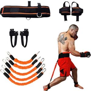 YNXing Exercise Boxing Resistance Bands Leg Strength Training Home Workout Equipment Bounce, Explosive Power Training for MMA, Bounce,etc Indoor and Outdoor Fitness Training, Set of 12